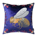 GobekUsa Bee Embroidery Cushion Cover - Exquisite Animal Design for Sofa Decor