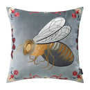 GobekUsa Bee Embroidery Cushion Cover - Exquisite Animal Design for Sofa Decor
