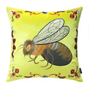 GobekUsa Bee Embroidery Cushion Cover - Exquisite Animal Design for Sofa Decor