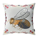GobekUsa Bee Embroidery Cushion Cover - Exquisite Animal Design for Sofa Decor