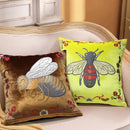 GobekUsa Bee Embroidery Cushion Cover - Exquisite Animal Design for Sofa Decor