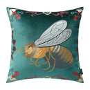 GobekUsa Bee Embroidery Cushion Cover - Exquisite Animal Design for Sofa Decor