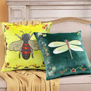 GobekUsa Bee Embroidery Cushion Cover - Exquisite Animal Design for Sofa Decor