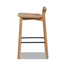 Sven - Modern Minimalist Low Back Counter Stool - Natural Blonde Ash by HouseOfZazla
