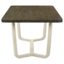 Sexton - Rectangular Dining Table With Base - Brown