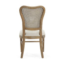 Classic Retro Dining Chair (Set of 2) With Rattan Backrest - Dark Brown / Beige by HouseOfZazla
