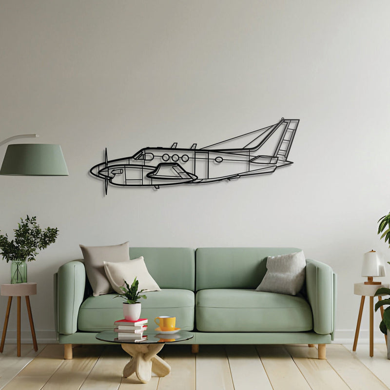 King Air C90A Metal Aircraft Wall Art - NCP0287