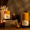 Pure Beeswax Pillar Candles by Bluecorn Candles