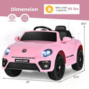 Volkswagen Beetle Kids Electric Ride On Car with Remote Control by LJGDeals