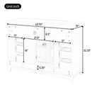 Bathroom Vanity With Sink, 6 Soft Close Drawers & Double Doors - White by HouseOfZazla