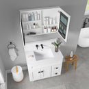 36'' W x 26'' H Surface Frameless Mirror Medicine Cabinet