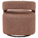 Westhill Boucle Upholstered Swivel Accent Chair Berry