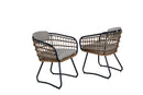 Outdoor Wicker Dining Chairs Set of 2 with Cushions by HouseOfZazla