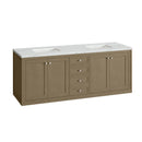 James Martin Chicago 72" Double Bathroom Vanity, Walnut Whisper