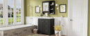 Bathroom Vanity With Sink, Modern Elegant Bathroom Storage Cabinet With 3 Drawers And Adjustable Shelves, Freestanding Vanity Set With Mirror Cabinet, Single Sink Bathroom Vanity by HouseOfZazla