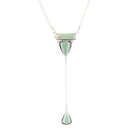 Begondor Green Turquoise Sterling Y Necklace