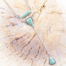 Begondor Green Turquoise Sterling Y Necklace
