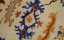 Wool Hand Knotted Area Rug Beige Blue Brown Traditional Oushak by The Rug Decor