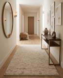 Ivory and Brown Contemporary Abstract Hand Tufted Natural Wool Area Rug by The Rug Decor