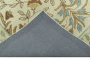 Beige And Brown Traditional Floral Design Hand Tufted 8x10 Wool Area Rug by The Rug Decor