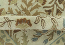 Beige And Brown Traditional Floral Design Hand Tufted 8x10 Wool Area Rug by The Rug Decor