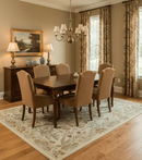 Beige And Brown Traditional Floral Design Hand Tufted 8x10 Wool Area Rug by The Rug Decor