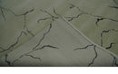 Beige and Charcoal Hand loom Crack Design 6x9 wool and Art Silk Area Rug