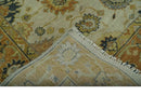Beige and Gold 8x10 Traditional Oriental Oushak wool Rug by The Rug Decor