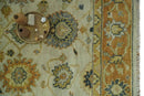 Beige and Gold 8x10 Traditional Oriental Oushak wool Rug by The Rug Decor
