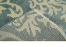 Beige and Gray 2x3 Hand Knotted Traditional Persian Oushak Wool Rug | N5923