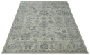 Beige and Gray 8x10 hand knotted Oushak wool Area rug by The Rug Decor