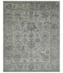 Beige and Gray 8x10 hand knotted Oushak wool Area rug by The Rug Decor