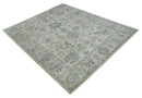 Beige and Gray 8x10 hand knotted Oushak wool Area rug by The Rug Decor