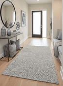 Beige and Gray Scandinavian Modern Hand Tufted Wool Area Rug - 5x8 and 8x10 Sizes