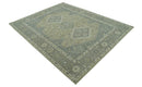 Beige And Gray Traditional Turkish Design 8x10 Hand Knotted Wool Area Rug