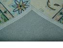 Beige and Green traditional Floral Oriental Oushak Hand Tufted Multi Size wool rug by The Rug Decor
