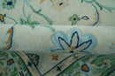 Beige and Green traditional Floral Oriental Oushak Hand Tufted Multi Size wool rug by The Rug Decor