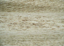 Beige and Ivory Wool Hand Woven Rug - Modern Solid Mixed Pile by The Rug Decor
