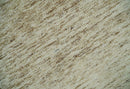 Beige and Ivory Wool Hand Woven Rug - Modern Solid Mixed Pile by The Rug Decor