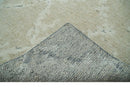 Beige and Ivory Traditional Hand Knotted 8x10 Geometrical Pattern Wool Area Rug by The Rug Decor
