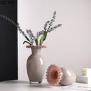 GobekUsa Pink Flower Edge Glass Vase: Desk Hydroponics Plant Pot for Floral Arrangement