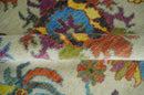 Beige and Rust Hand-Knotted Traditional Oushak Wool Area Rug by The Rug Decor