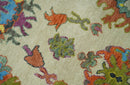 Beige and Rust Hand-Knotted Traditional Oushak Wool Area Rug by The Rug Decor