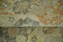 Beige and Rust 8x10 Textured Low Pile Hand Knotted Traditional Wool Area Rug by The Rug Decor