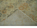 Beige and Rust 8x10 Textured Low Pile Hand Knotted Traditional Wool Area Rug by The Rug Decor