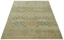 Beige and Rust 8x10 Textured Low Pile Hand Knotted Traditional Wool Area Rug by The Rug Decor