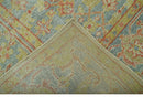 Beige and Rust Traditional Turkish Medallion Hand Knotted 8x10 Wool Area Rug