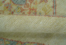 Beige and Rust Traditional Turkish Medallion Hand Knotted 8x10 Wool Area Rug
