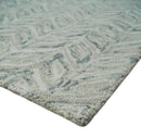 Custom Beige and Gray Modern Scandinavian Hand Tufted Wool Rug by The Rug Decor