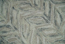 Custom Beige and Gray Modern Scandinavian Hand Tufted Wool Rug by The Rug Decor